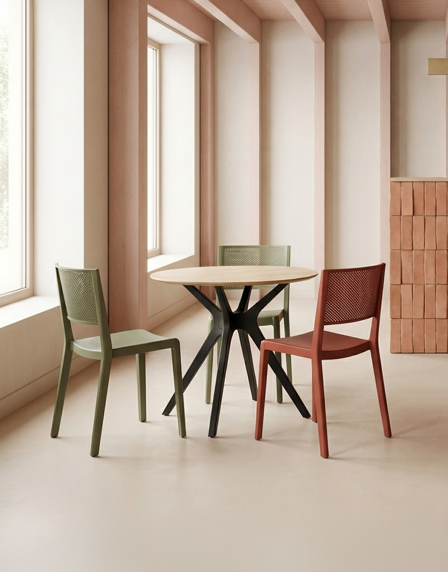 fix 69d7940271717 spot silla greda gris verdoso vela mesa roble natural