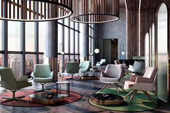 sillón tapizado para hoteles