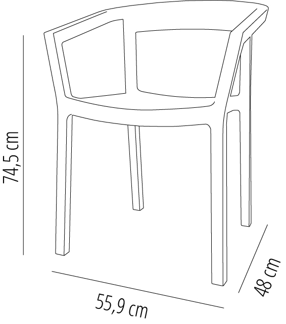 Silla Con Brazos Peach
