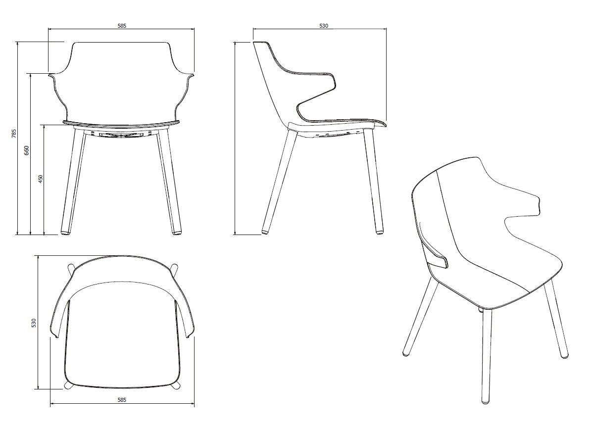 Silla Angie Wood