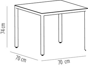 Mesa Barcino Compact 70x70