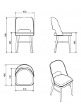 Silla Aneto Nogal Tapizado Valencia Kirsche 2x