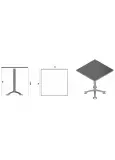 Mesa Compacto Fenolico 70x70 - Pie Paris-4