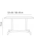 Mesa Werzalit 120x80 Pie Sputnik Doble