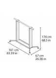 Fc-1 Fargo Perchero Carro 1 Brazo Hierro Gris 1610x640x1740