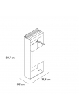 Papelera Mercuri Mr-05 Mr-05 Inox-Cenicero Pap.Pie 338x195x8