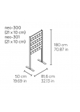 Neo-301 Portafolletos Pie 2 Caras (Folletos 210x100) Alumini