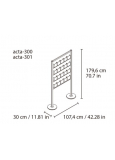 Acta-300 Portafolletos Pie 1 Cara (Folletos 210x100) Alumini