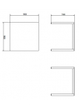 Mesa Dom 90x90