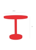 Mesa Barcino Ø80 Pie Central