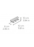 Fl-1/30 Fargo Perchero Lineal Aluminio Pintado Gris Con 3 Co