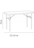 Mesa Strauss 122x60 Gris P36