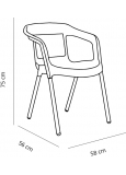 Silla Con Brazos Malta Alto