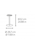 Kit-31 Paragüero De Pie Hierro Pintado Blanco Ø400x632