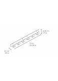 Kit-13 Perchero Lineal Pared 6 Perchas Pequeñas Hierro Pinta