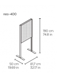 Neo-400 Cartelera Avisos De Pie 1 Cara (690x985) Para Iman O