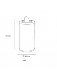 Bas 1003 Papelera Cuerpo Inoxidable Satinado Con Tapa Bascul