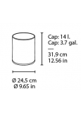 Cb-20 Papelera Hierro Pintada Color Negro Ø 245x319 - Cap. 1