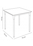 Mesa Zurich 70x70 Roja P.27