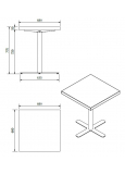 Mesa Durolight 68x68 Pie Goya