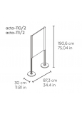 Acta-110/2 Portaposter (700x500) De Pie 1 Cara Aluminio Gri