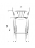 Taburete Woody Alto Tapizado
