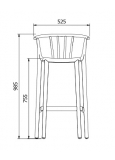 Taburete Woody Alto Gris Oscuro P.22