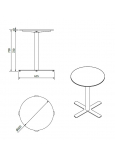 Mesa Compacto Fenolico Pie Goya Ø60