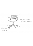 Silla Con Brazos Con Ruedas Skin Tapizada