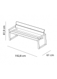 Cetrus-01 D Banco Con Respaldo Desmontado Estructura Hierro