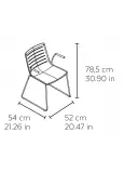 Silla Patin Con Brazos Skin Tapizada