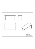 Anthea Dinning Table Garnet: Estructura Rosa Con Hpl 1x