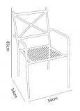 Silla Con Brazos Hydra Gris P.32
