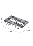 Vela-03 Bancada Con Respaldo Pie Hormigon Asiento Madera Pin