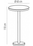 Mesa Barcino Ø60 Pie Central Alto