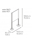 Acta-111/1 Portaposter (1000x700) De Pie 2 Caras Aluminio G