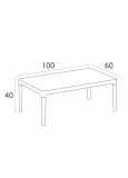 Mesa Sky Lounge 100x60 Blanca 1x