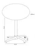 Mesa Compacto Fenolico Ø80 Pie Fall