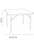 Mesa Yago 88x88 Gris P36
