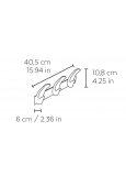 Rama-7 Perchero Lineal Inoxidable Satinado Con 3 Perchas Pla