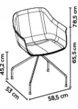 Sillón Shape Pata Araña Tapizado