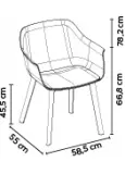 Sillón Shape Patas Click Tapizada