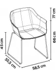 Sillón Shape Pata Patin Tapizado
