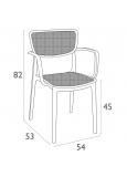 Silla Con Brazos Loft Gris Oscuro P.22