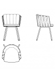 Anthea Chair Sky: Sky Structure With Sky Ribbon And 1x Cushion