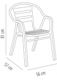 Silla Con Brazos Edge Aluminio