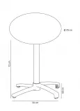 Mesa Compacto Fenolico Ø70 Pie Fall