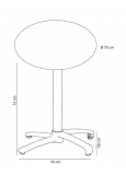 Mesa Compacto Fenolico Ø70 Pie Fall