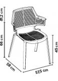 Silla Con Brazos Ikona Eco Verde Agua P.24