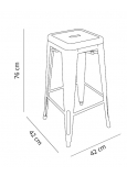 Taburete Alto Kibo Crema 4x
